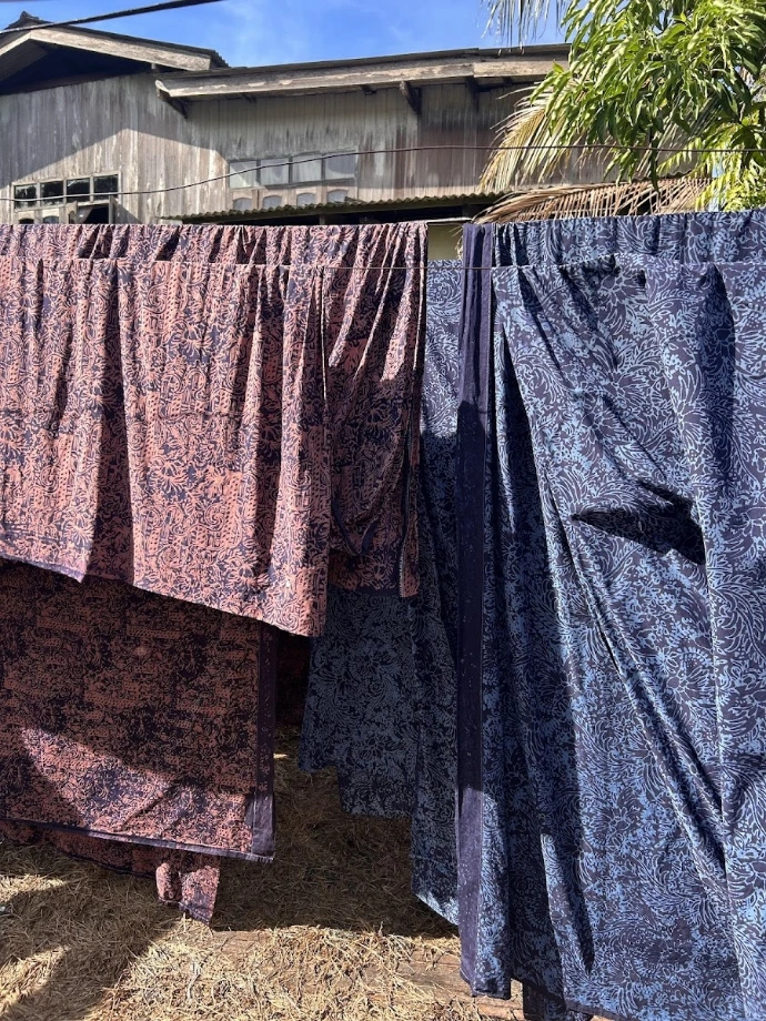 Hanging handmade batik in Terengganu
