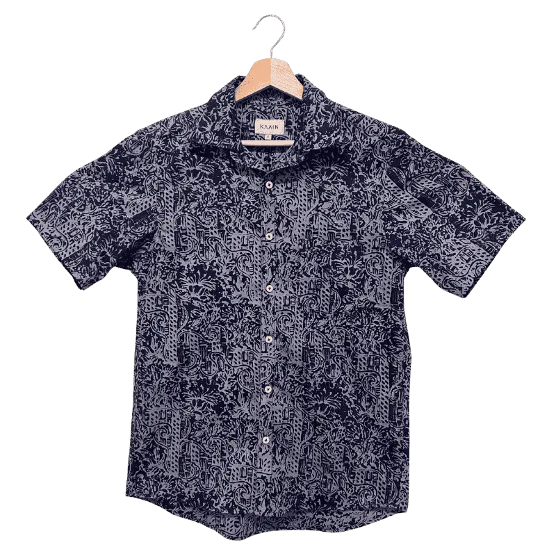Standard Batik Shirt - Ombak Biru
