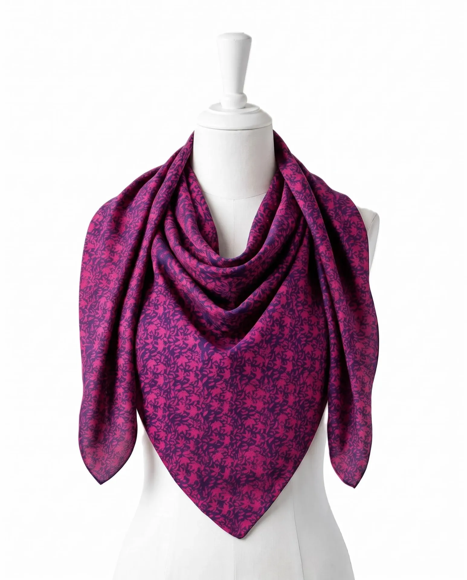 Tumbuhan - Purplish - Handmade Batik Tudung Bawal